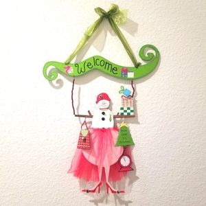 Metal Christmas Welcome Hanger